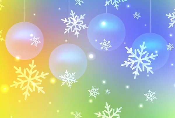 Light Multicolor Vector Background Xmas Style Colorful Illustration Snow New — Stock Vector