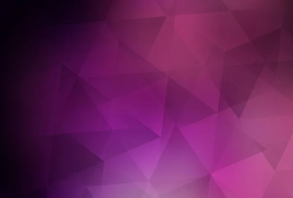 Dunkelviolett Rosa Vektor Abstrakten Polygonalen Hintergrund Glitzernde Abstrakte Illustration Mit — Stockvektor