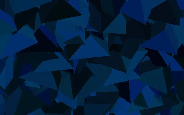 Layout Vetorial Blue Escuro Com Linhas Triângulos Bela Ilustração Com — Vetor de Stock