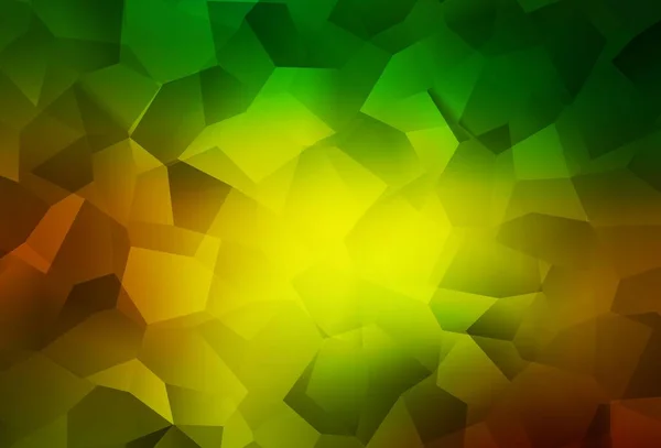 Dunkelgrüner Gelber Vektorhintergrund Mit Abstrakten Formen Dekorative Gestaltung Abstrakten Stil — Stockvektor