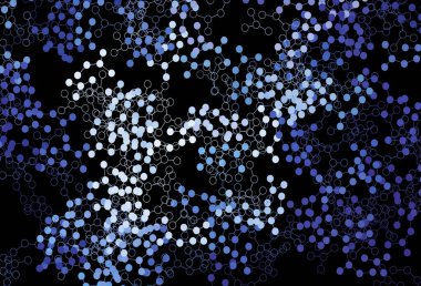 Koyu Pembe, Mavi vektör arkaplan ve yapay zeka verileri. Yapay zekanın bağlantı ve noktalarıyla soyut illüstrasyon. Bilim için desen, geleceksel tasarımlar..