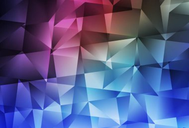 Koyu pembe, mavi vektör düşük polimer arkaplan. Yarım ton şeklinde, üçgenli yaratıcı illüstrasyon. İşiniz için yepyeni bir tasarım..