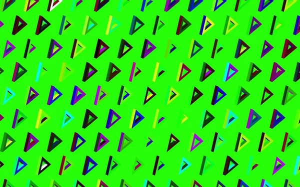 Modèle Vectoriel Multicolore Foncé Avec Cristaux Triangles Illustration Avec Ensemble — Image vectorielle