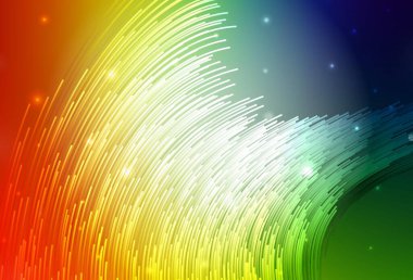 Bükülmüş çizgileri olan koyu renkli vektör şablonu. Soyut ve gradyan renkte renkli çizimler. Cep telefonu ekranları için arkaplan.