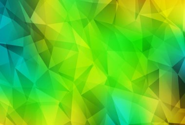 Açık Yeşil, Sarı vektör çokgen çizimi. Origami tarzında gradyan ile geometrik çizim. İş tasarımınız için yepyeni bir tarz.