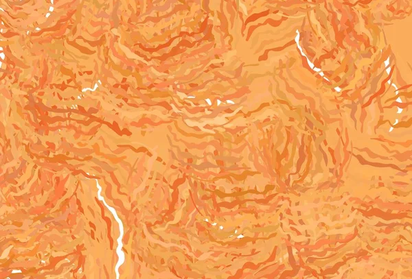 Mise Page Vectorielle Orange Clair Avec Lignes Courbes Illustration Abstraite — Image vectorielle