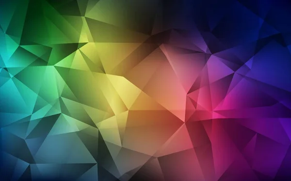 ダークグリーン レッドベクトル多角形の背景 グラデーションの折り紙スタイルで創造的な幾何学イラスト あなたのビジネスのための最高の三角デザイン — ストックベクタ