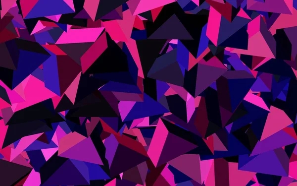 深紫色 粉红矢量背景与多边形风格 用一组五彩缤纷的三角形来说明 小册子 传单的格式 — 图库矢量图片