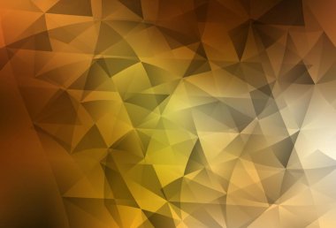 Kristalli hafif turuncu vektör şablonu, üçgenler. Soyut üçgenli dekoratif tasarım. İniş sayfası için modern şablon.