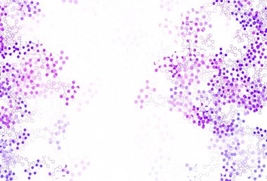 Yapay zeka verileriyle açık pembe vektör arkaplanı. Yapay zekanın bağlantı ve noktalarıyla soyut illüstrasyon. Zeka ve yenilik reklamları için şablon.