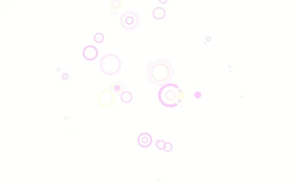 Světle Růžová Žluté Vektorové Uspořádání Kruhovými Tvary Moderní Abstraktní Ilustrace — Stockový vektor