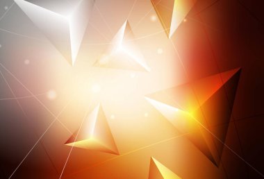 Koyu Turuncu vektör eğimli şablon. Üçgenli renkli soyut çizimler. İş tasarımınız için yepyeni bir tarz.