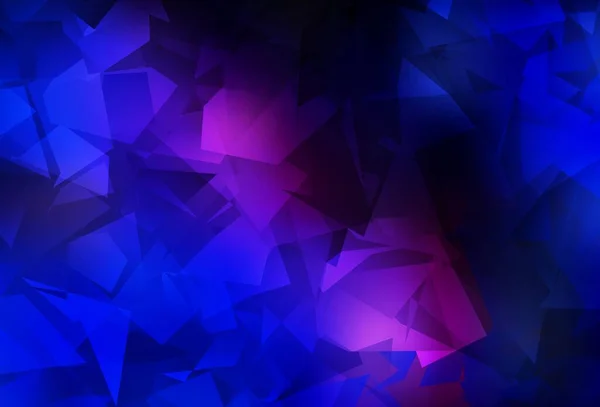 Fond Abstrait Polygone Vectoriel Rose Foncé Bleu Illustration Abstraite Scintillante — Image vectorielle