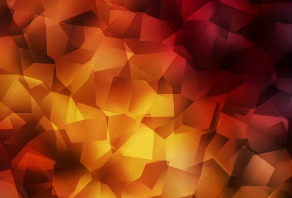 Tmavě Oranžový Vektor Zářící Trojúhelníkovým Uspořádáním Barevná Abstraktní Ilustrace Trojúhelníky — Stockový vektor