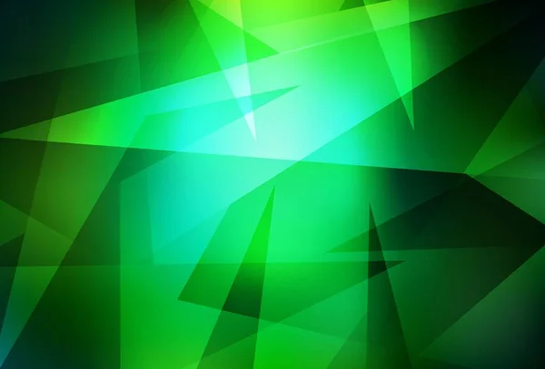 Dunkelgrünes Vektormuster Mit Polygonalem Stil Abstrakte Gradienten Illustration Mit Dreiecken — Stockvektor