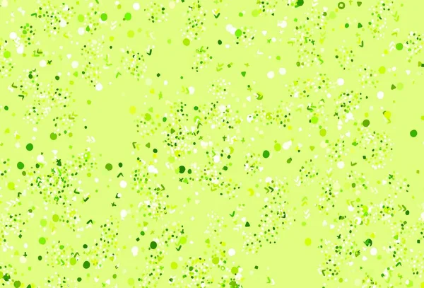 Fond Vectoriel Vert Clair Jaune Avec Des Formes Memphis Illustration — Image vectorielle