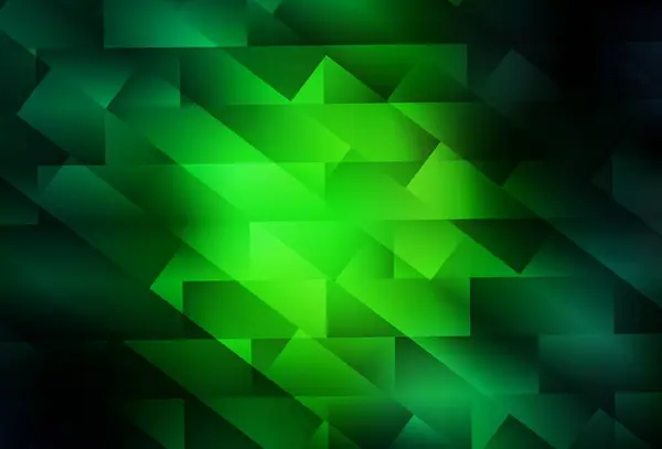 Темно Зеленый Векторный Фон Полигональном Стиле Иллюстрация Набором Красочных Прямоугольников — стоковый вектор