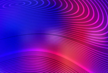 Koyu mavi, kırmızı vektör desenli ve ince çizgili. Çağdaş gradyan soyut çizgileri olan çizimler. Web siteniz için soyut tasarım.