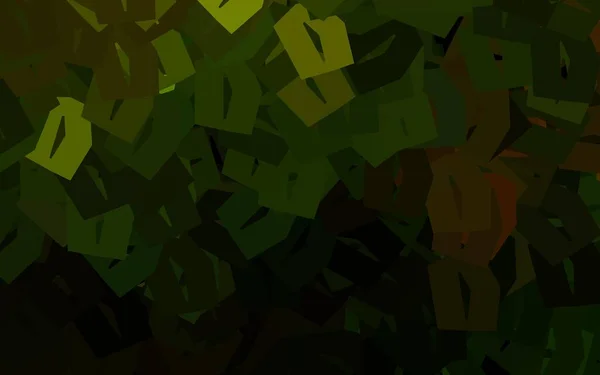 Padrão Vetorial Verde Escuro Com Hexágonos Coloridos Design Estilo Abstrato — Vetor de Stock