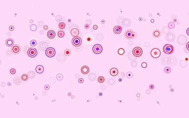 Açık mavi, daireli kırmızı vektör şablonu. Renkli su damlaları olan modern soyut çizimler. Marka kitabınız için yeni şablon.