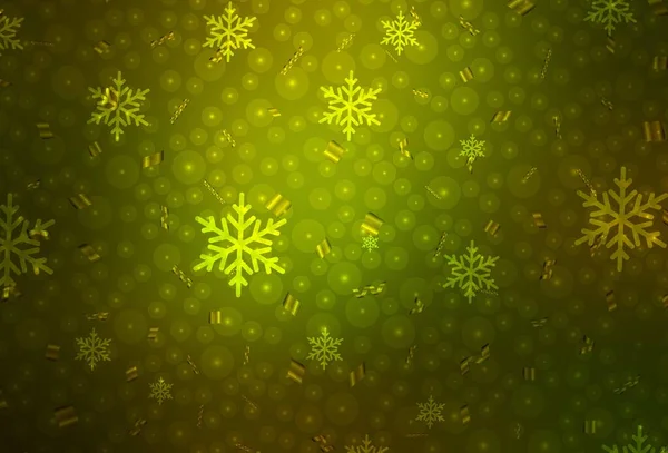 Σκούρο Πράσινο Διάνυσμα Πρότυπο Στυλ Καρναβαλιού Πολύχρωμη Απεικόνιση Χιόνι Και — Διανυσματικό Αρχείο