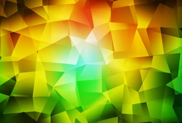 Modèle Polygonal Vecteur Vert Foncé Jaune Illustration Polygonale Lumineuse Élégante — Image vectorielle