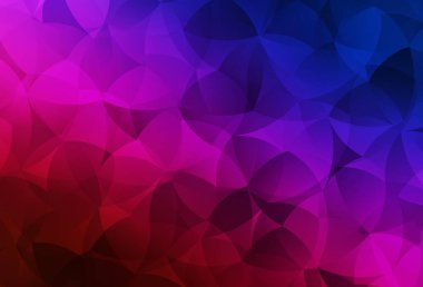 Koyu mavi, kırmızı kenarlı arka plan vektör. Üçgenler ile renkli resimde parlayan. Tasarımınız için üçgen desen.