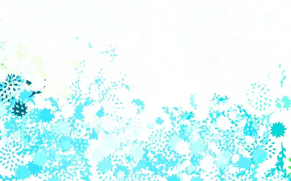 Hellblauer Gelber Vektor Natürliches Muster Mit Blumen Rosen Illustration Mit — Stockvektor