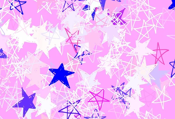 Azul Claro Fondo Vectorial Rojo Con Estrellas Colores Ilustración Abstracta — Archivo Imágenes Vectoriales