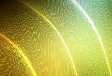 Koyu yeşil, çizgileri olan sarı vektör deseni. Değişken çizgileri olan renkli geometrik örnek. Tasarımınız için desen.