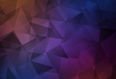 Açık mavi, kırmızı vektör soyut mozaik arkaplan. Çokgen biçiminde, gradyan ile renkli çizimler. Bir markanın arkaplanı için desen.