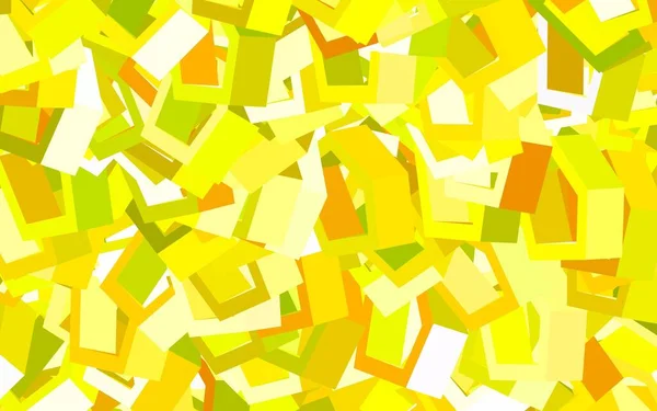 Fond Vert Clair Vecteur Jaune Avec Hexagones Hexagones Colorés Sur — Image vectorielle