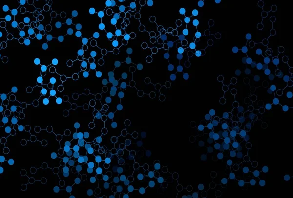 Donker Blauwe Vectorachtergrond Met Vormen Van Kunstmatige Intelligentie Gekleurde Structuur — Stockvector