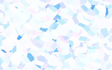 Açık mavi, altıgen şekilli kırmızı vektör düzeni. Renkli altıgenli soyut illüstrasyon. İniş sayfaları için desen.