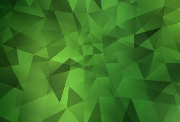 Vetor Verde Escuro Brilhando Layout Triangular Ilustração Abstrata Colorida Com — Vetor de Stock