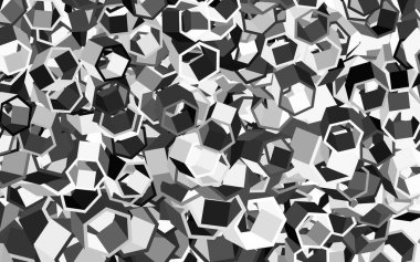 Altıgen tarzda Light Gray vektör şablonu. Bulanık yüzeyde renkli altıgenlerin çizimi. Web sitesi posterleri, afişler için tasarım.