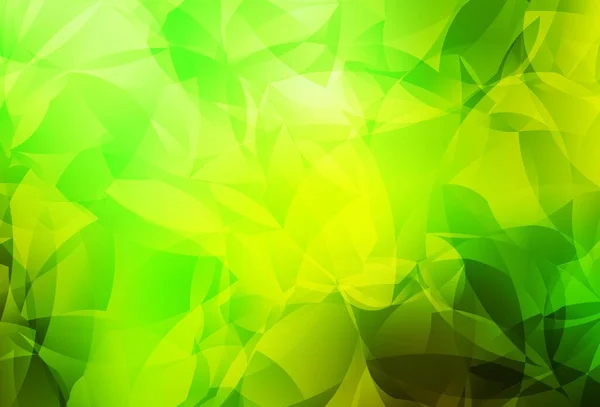 浅绿色 黄色矢量低聚类背景 带渐变的多边形抽象图 适合你背景的纹理图案 — 图库矢量图片