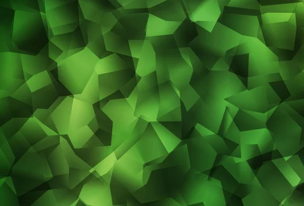 深绿色矢量抽象马赛克图案 具有多边形形状的样品 全新的设计适合您的业务 — 图库矢量图片