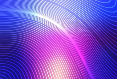 Açık mavi, eğri çizgileri olan kırmızı vektör arkaplan. Alnında çizgiler olan soyut bir çizim. Tasarımınız için basit şablon.