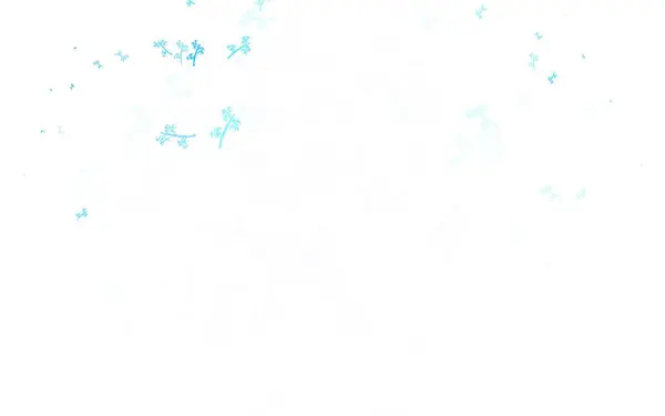 Світло Blue Векторний Каракулі Візерунок Гілками Ілюстрація Каракулями Абстрактному Шаблоні — стоковий вектор