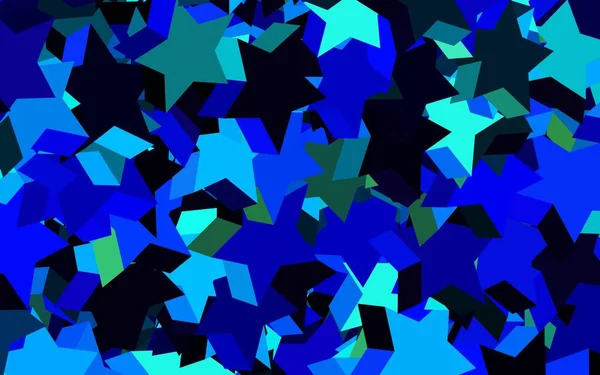 Layout Vetorial Blue Escuro Com Estrelas Brilhantes Glitter Ilustração Abstrata —  Vetores de Stock