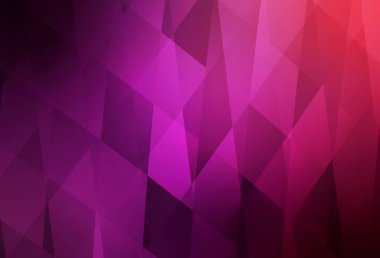 Koyu mor, pembe vektör arkaplan, çokgen tarzında. Soyut stil ve dikdörtgenlerle dekoratif tasarım. Reklamlar için desen.