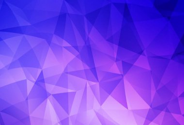 Açık Pembe, Mavi vektör üçgen mozaik arka plan. Üçgenli renkli soyut çizimler. İşiniz için yepyeni bir tasarım..