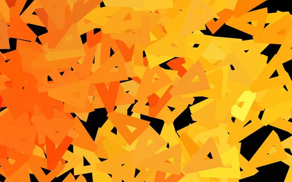 Donker Oranje Vector Textuur Met Driehoekige Stijl Illustratie Met Set — Stockvector
