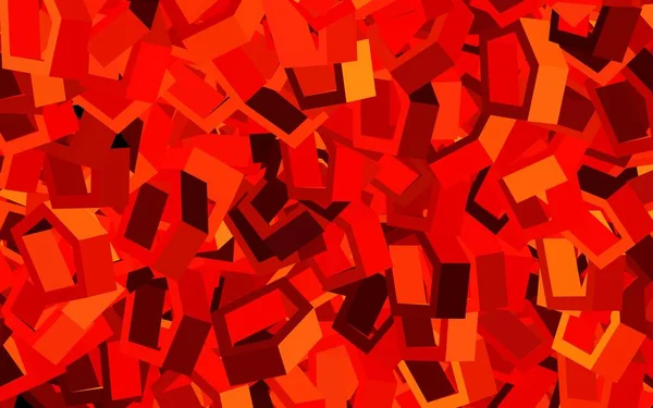 Fond Vectoriel Rouge Foncé Avec Hexagones Illustration Avec Ensemble Hexagones — Image vectorielle