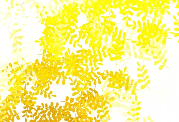 Ελαφρύ Κίτρινο Διανυσματικό Σχέδιο Φύλλα Φύλλα Κομψό Φυσικό Μοτίβο Κλίση — Διανυσματικό Αρχείο