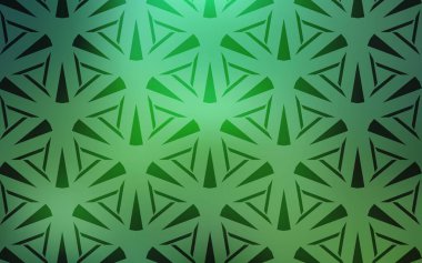 Açık yeşil vektör desenli çokgen. Renkli üçgenlerin olduğu bir resim. Reklamlar için desen.