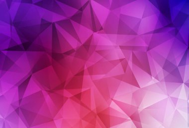 Açık pembe, kırmızı vektör çokgen desen. Çokgen biçiminde, gradyan ile renkli çizimler. İşiniz için en iyi üçgen tasarım.