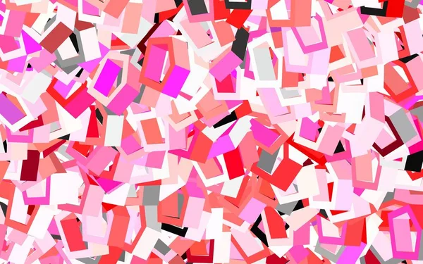 Layout Vetor Rosa Claro Com Formas Hexagonais Ilustração Abstrata Com — Vetor de Stock