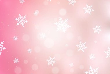 Açık Kırmızı vektör arkaplanı tatil tarzında. Gradyan Noel elementleri içeren bir Akıllı Çizim. Reklamlar, posterler, kitap afişleri için desen.